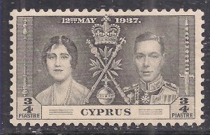 Cyprus 1937 KGV1 3/4pl Coronation Grey MM SG 148 ( G29 )