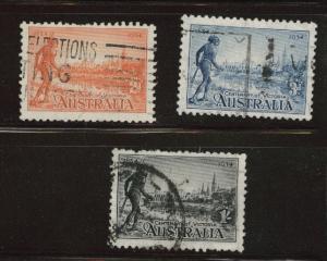  AUSTRALIA Scott 142-144 Used 194 set CV$41.75