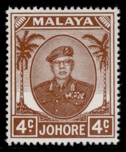 MALAYSIA - Johore GVI SG136, 4c brown, NH MINT.