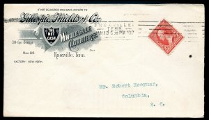 U.S. Type III 1st Bur. on 1902 Ad Cover for Gillespie Shields Clothier