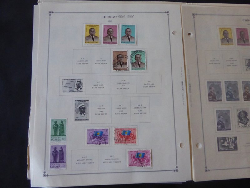 Belgium Congo 1941-1971 Stamp Collection on Alb Pgs