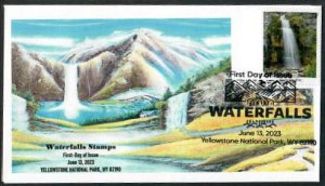 5800f -FDC - 63c - Waterfalls: Stewart Falls, Utah - Wally Jr Cachet- BWP