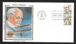 UNITED STATES FDC 21¢ Octave Chanute PAIR 1979 Colorano