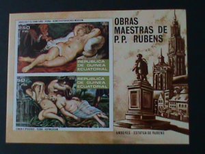 ​EQUARTORIAL GUINEA-FAMOUS NUDE ART PAINTING-PETER PAUL RUBENS -MNH -IMPERFS/S