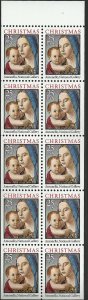 # 2514v UNFOLDED PANE PL# 1 MINT NEVER HINGED ( MNH ) CHRISTMAS