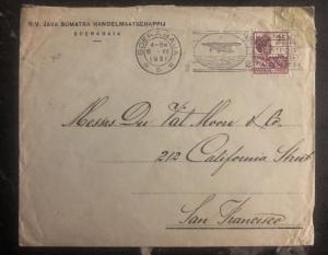 1931 Soerabaja Netherlands Indies Cover To San Francisco Ca USA