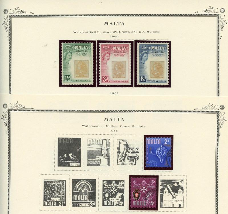 Malta Collection on Scott Specialty Pages