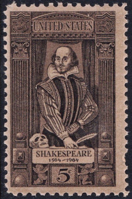 SC#1250 5¢ William Shakespeare Issue (1964) MNH
