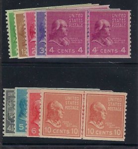 US Scott #839-47 Mint Line Pairs NH OG VF