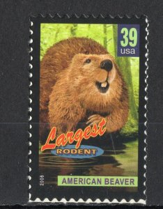 2006 39c Wonders of America, American Beaver, Rodent Scott 4064 Mint F/VF NH