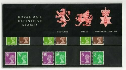 GB 1996 Combination Regional Machins 20p to 63p Presentation Pack no 36 Cat £22