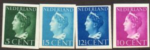 Netherlands  Scott  216, 218-220  Mint Complete Imperfs