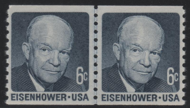 1401 6c Eisenhower LP Shiny Gum | United States, General Issue Stamp ...