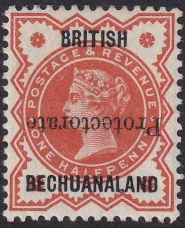 Bechuanaland 1888-1890 SC 53a / SG54a MLH 15mm Inverted