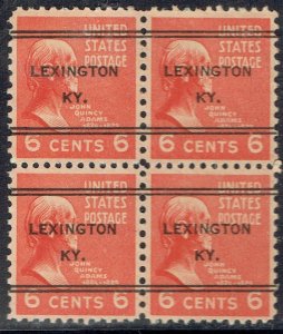 1938 6c Prexie DLE Precancel from LEXINGTON KY (811-247) Blk/4!