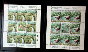 SERBIA Sc 470-71 NH MINISHEETS OF 2009 - NATURE PROTECTION - (JS23)