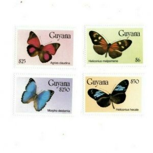 Guyana - 1994 - Butterflies - Set of Four - MNH(Scott#2819-26 Part Two)