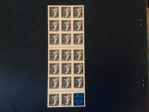 US Scott #3012a Angel Booklet Pane of 20 32-cent MNH self adhesive unfolded