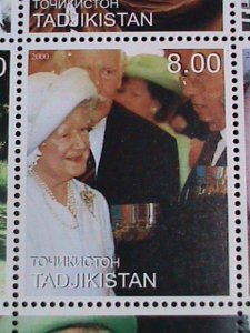 Tajikistan Stamp:2000- Queen Mother's 100th Birthday  MNH Stamp sheet-