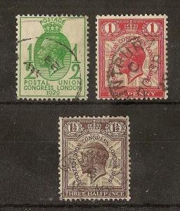 GB 1929 PUC SG434-436 Fine Used