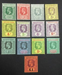 MOMEN: NORTHERN NIGERIA SG #40-52 1912 MINT OG H £250 LOT #64254