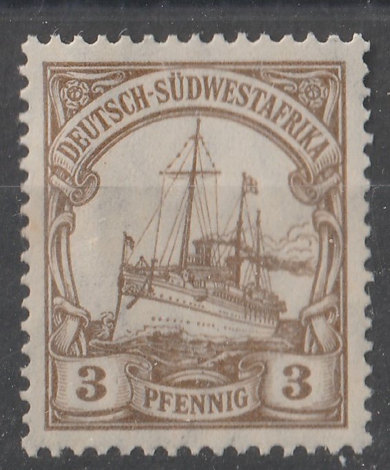 German South West Africa 1906/1919 Kaiser’s Yacht Hohenzollern 3pf (1/9) MNH