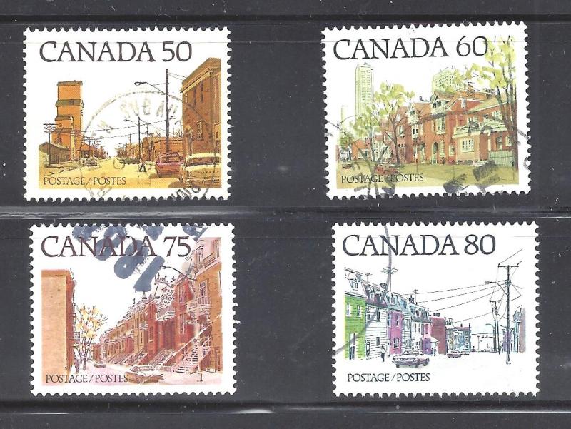 Canada STREET DEFINITIVES SCOTT 723A, 723C, 724, & 725 VF USED (BS12253-1)