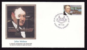 Canada-Sc#1117-stamp on Fleetwood FDC-John Molson-1986-