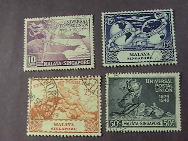 MALAYA/SINGAPORE # 23-26-USED----COMPLETE SET-----1949(LOTA)