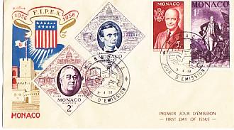 Monace #354-357 FDC. - FIPEX Stamp Show