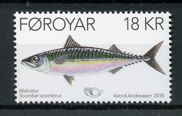 Faroes Faroe Islands 2018 MNH Mackerel Norden 1v Set Fish Fishes Stamps 