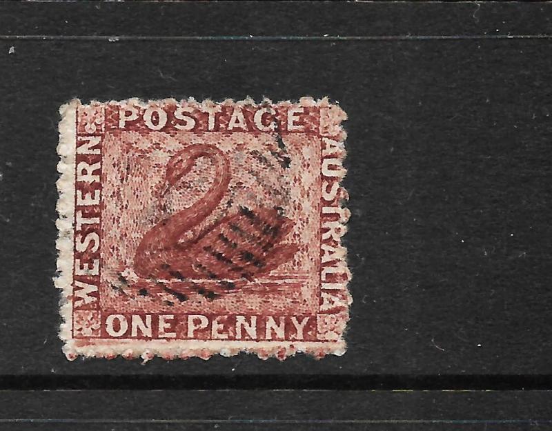 WESTERN AUSTRALIA  1861  1d     SWAN  FU     SG 44