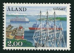 Finland-Aland 23,MNH.Michel 7. Bark Pommern,Meriehamn West Harbor,1984.