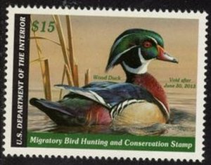 US Stamp #RW79 MNH - Wood Duck Drake on a Pond Single