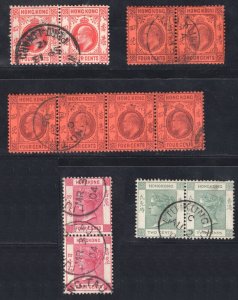 MOMEN: HONG KONG WEI HAI WEI PAIRS CANCELS USED £120 LOT #65524