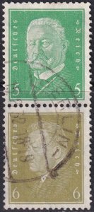 Germany 1928 Sc 368-9 se-tenant pair from booklet used Berlin cancel