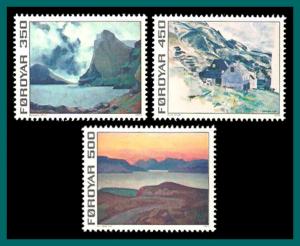 Faroe Islands 1975 Paintings, MNH 18-20,SG17-SG19