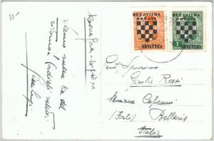 69889 - CROATIA Italian Occupation - POSTAL HISTORY -  POSTCARD to ITALY  1941