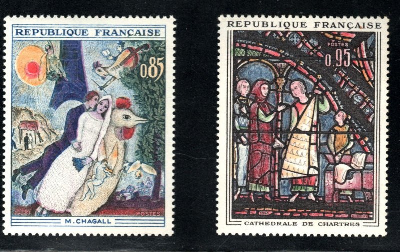 FRANCE Scott 1076-1077 MNH** Art stamp set