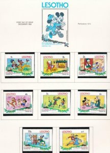 DISNEY LESOTHO 412-420 MINT NH CHRISTMAS 1983