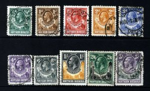 NORTHERN RHODESIA KG V 1925-29 Definitive Part Set SG 1 to SG 14 VFU