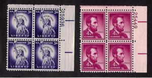 1035-6 Mint,OG,NH... Plate Blocks of 4