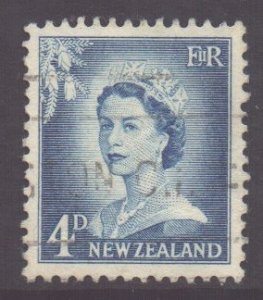 New Zealand Scott 310 - SG749, 1955 Elizabeth II 4d used