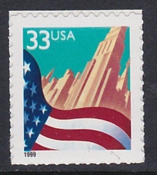 US 3278 Flag and City MNH