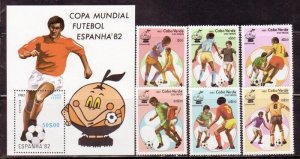 Cape Verde 446-52 Soccer Mint NH