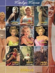 Somalia 2002 MARILYN MONROE Sheet Perforated Mint (NH)