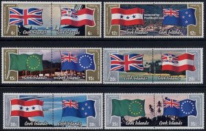 Cook Islands 1983, Flags 6x2v [:], MNH