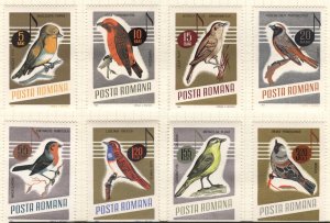 Romania 1837-1844 (mh full set of 8) songbirds (1968)