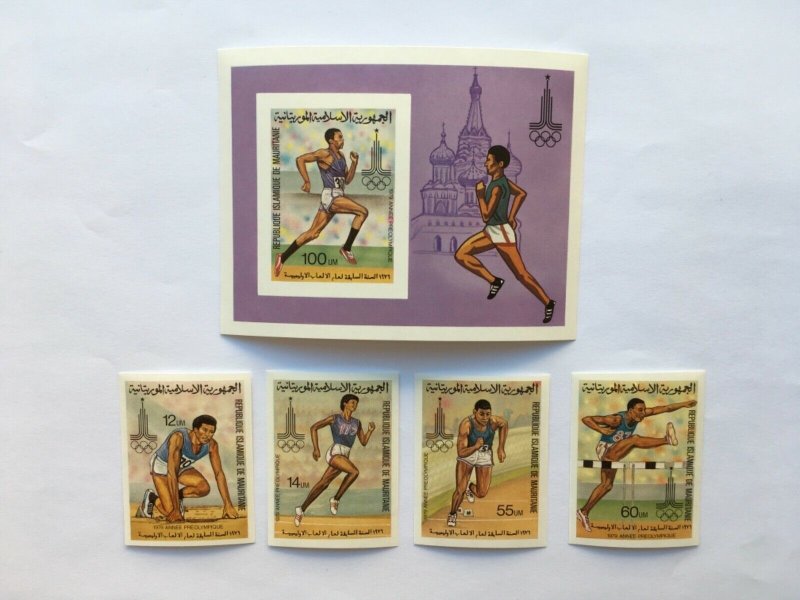 MAURITANIA 1980 Summer Olympic Games Mint 652-55B,bl 26B