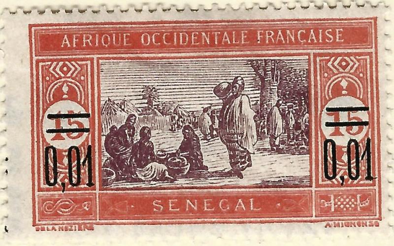 Senegal Sc #127 F-VF Mint OG hr w/creases French Colonies are Hot!